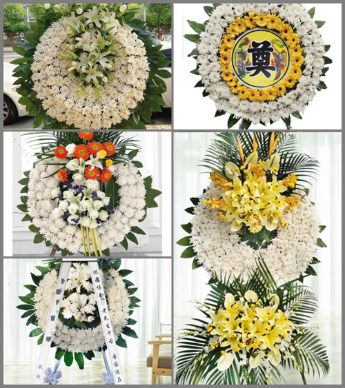 四川成都蒲江县鹤山镇樱桃村花圈速递